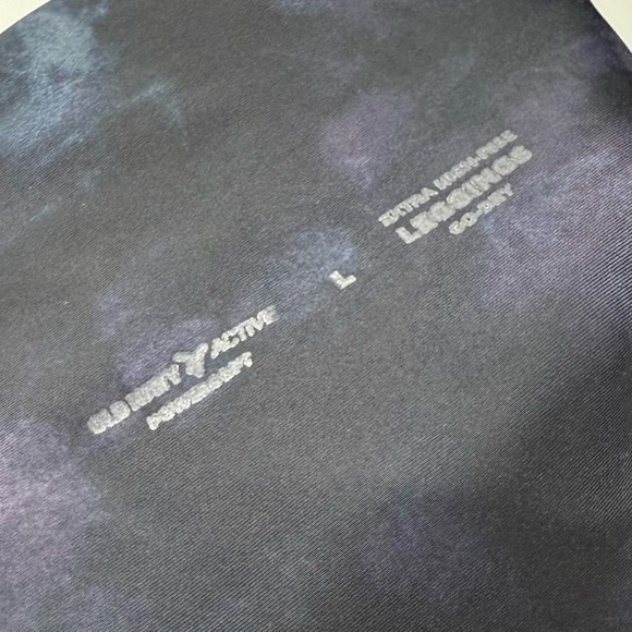 Old Navy Active Leggings Womens Large Blue Pattern Go Dry Extra High Rise - Picture 3 of 8